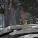 Ann Arbor firefighters look over what's left of an empty apartment complex in the 1500 block of Pauline on Saturday. Melanie Maxwell I AnnArbor.com
